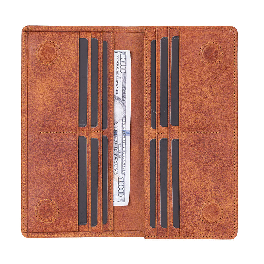 Sentinel Leather Wallet – Unisex RFID Long Wallet with Phone Pocket
