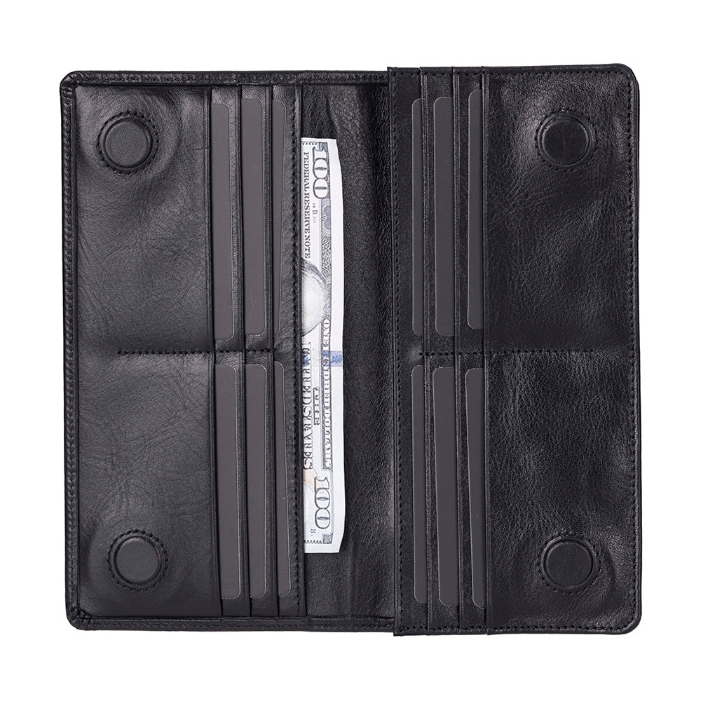 Sentinel Leather Wallet – Unisex RFID Long Wallet with Phone Pocket
