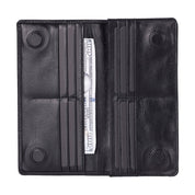 Sentinel Leather Wallet – Unisex RFID Long Wallet with Phone Pocket