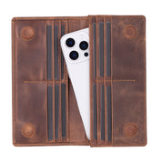 Sentinel Leather Wallet – Unisex RFID Long Wallet with Phone Pocket