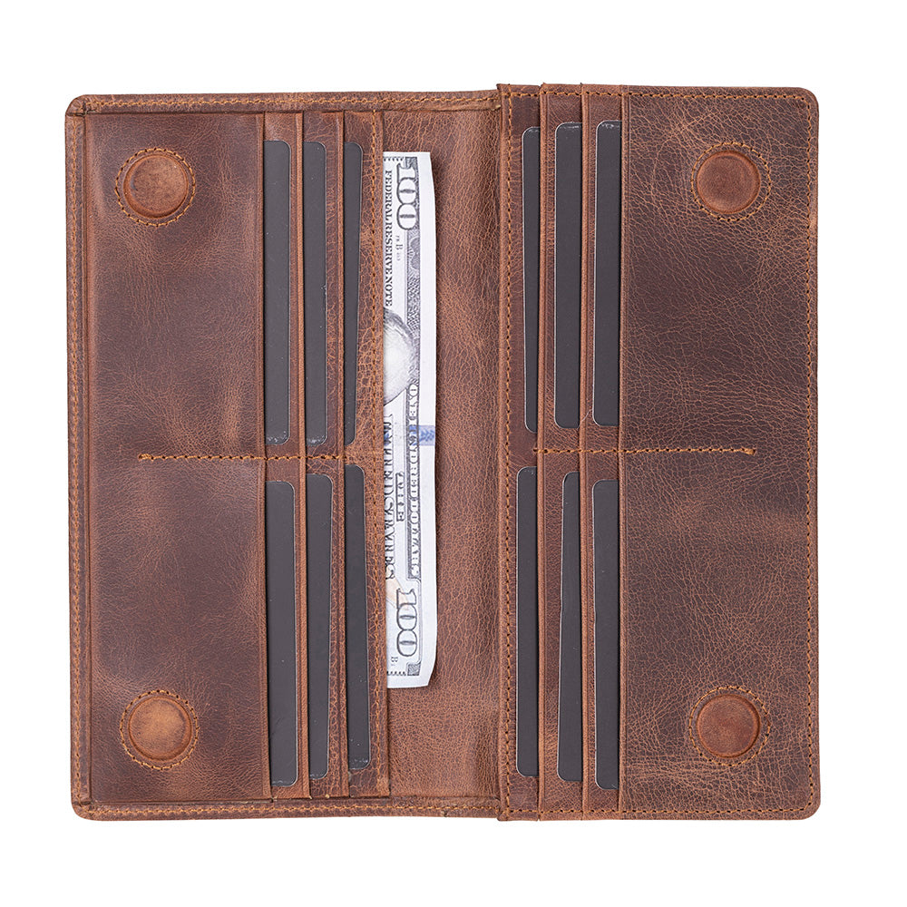 Sentinel Leather Wallet – Unisex RFID Long Wallet with Phone Pocket