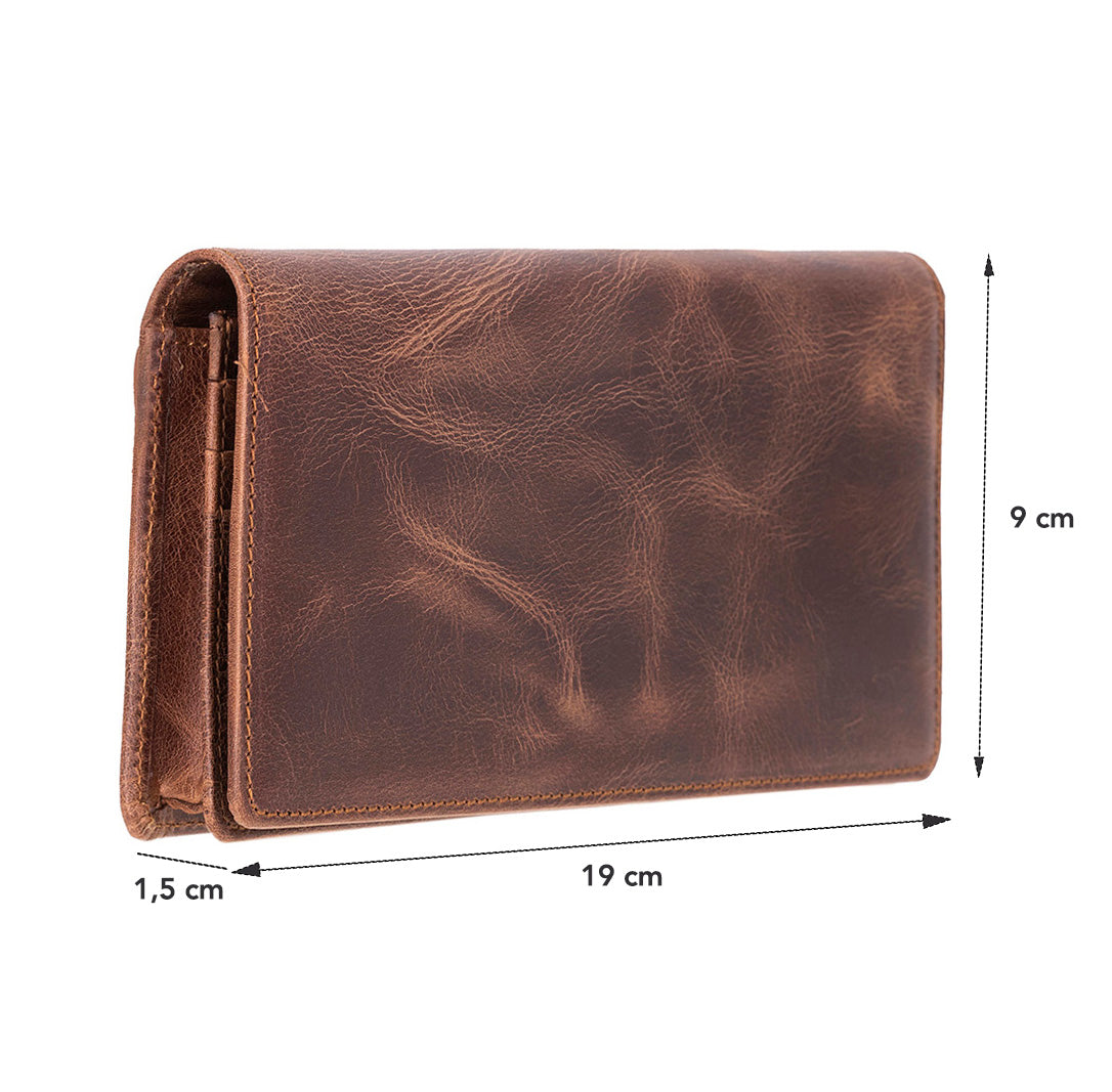 Sentinel Leather Wallet – Unisex RFID Long Wallet with Phone Pocket