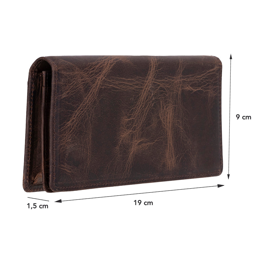 Sentinel Leather Wallet – Unisex RFID Long Wallet with Phone Pocket