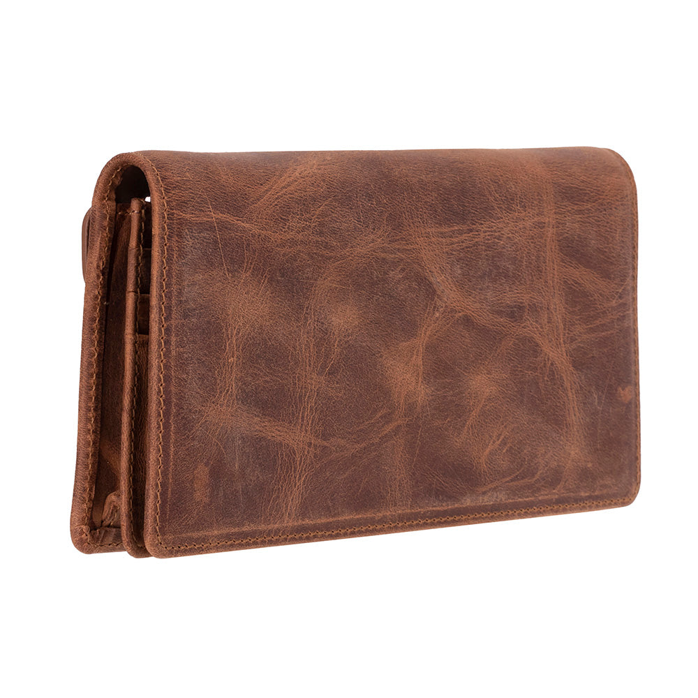 Sentinel Leather Wallet – Unisex RFID Long Wallet with Phone Pocket