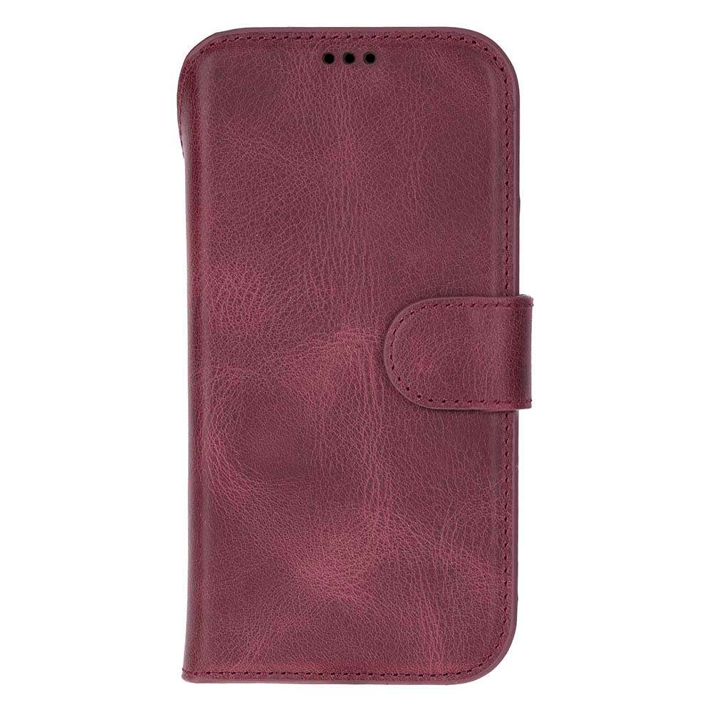 Purple leather MagSafe wallet case for iPhone 18 Pro and 17 Pro - view 6