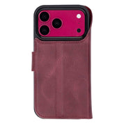 Purple leather MagSafe wallet case for iPhone 18 Pro and 17 Pro - view 7