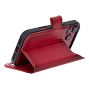 Red leather MagSafe wallet case for iPhone 18 Pro and 17 Pro - view 8