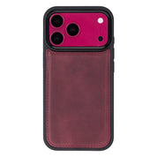 Purple leather MagSafe wallet case for iPhone 18 Pro and 17 Pro - view 13