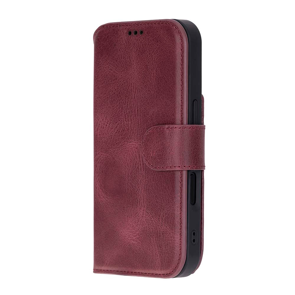 Purple leather MagSafe wallet case for iPhone 18 Pro and 17 Pro - view 11