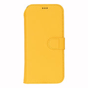 Yellow leather MagSafe wallet case for iPhone 18 Pro and 17 Pro - view 6