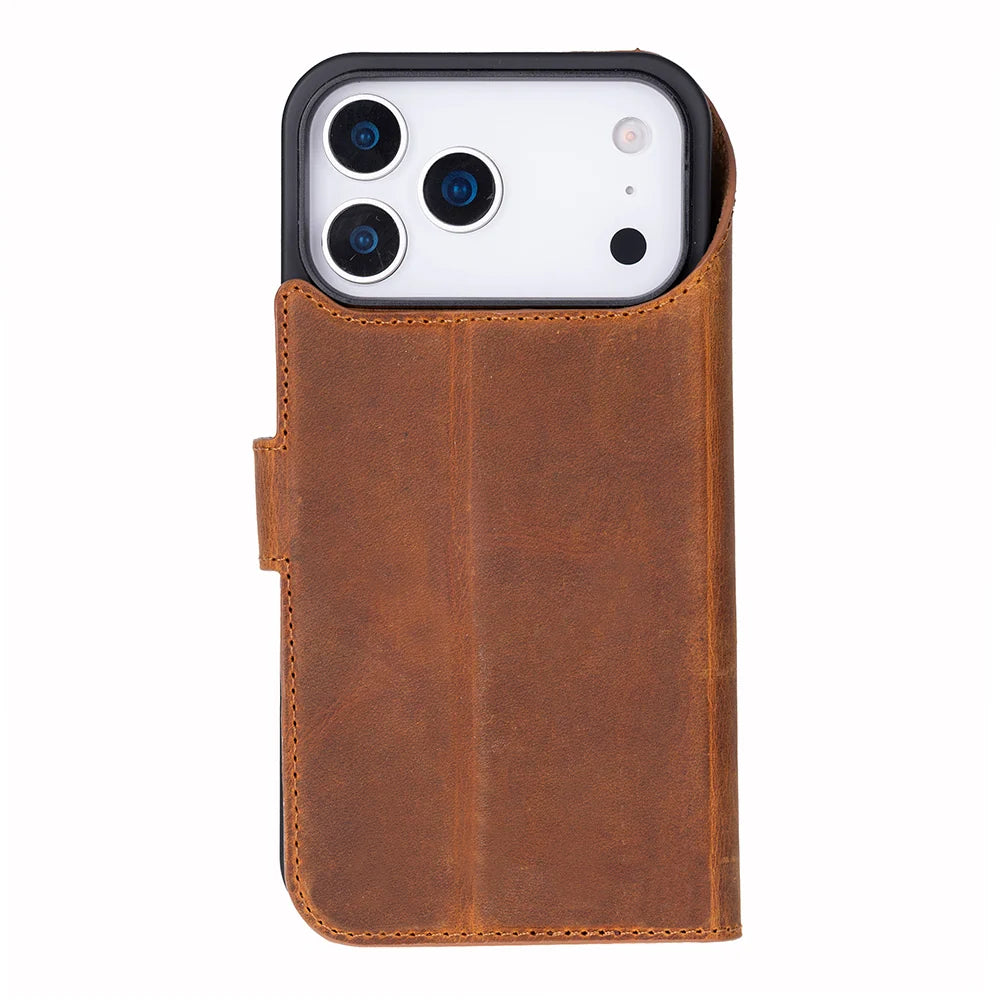 Moccasin leather MagSafe wallet case for iPhone 18 Pro and 17 Pro - view 7