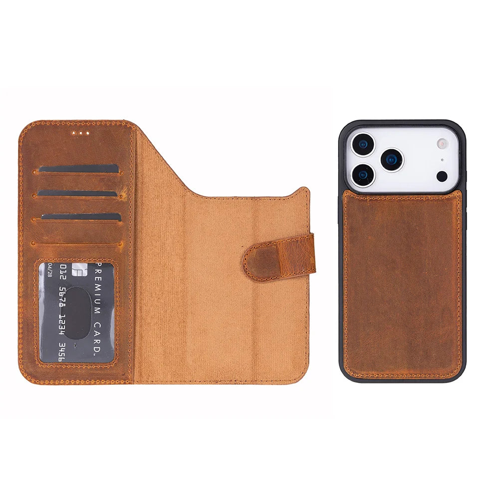 Moccasin leather MagSafe wallet case for iPhone 18 Pro and 17 Pro - view 5