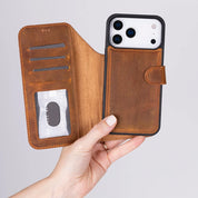 Moccasin leather MagSafe wallet case for iPhone 18 Pro and 17 Pro - view 2