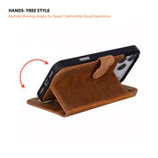 Moccasin leather MagSafe wallet case for iPhone 18 Pro and 17 Pro - view 4