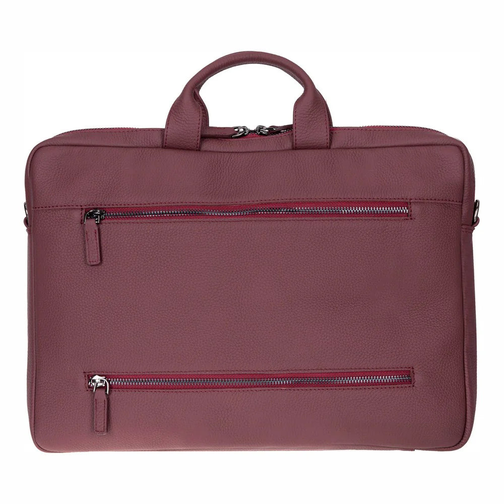Legendary Leather Business Briefcase / Laptop Case 13" with Suitcase