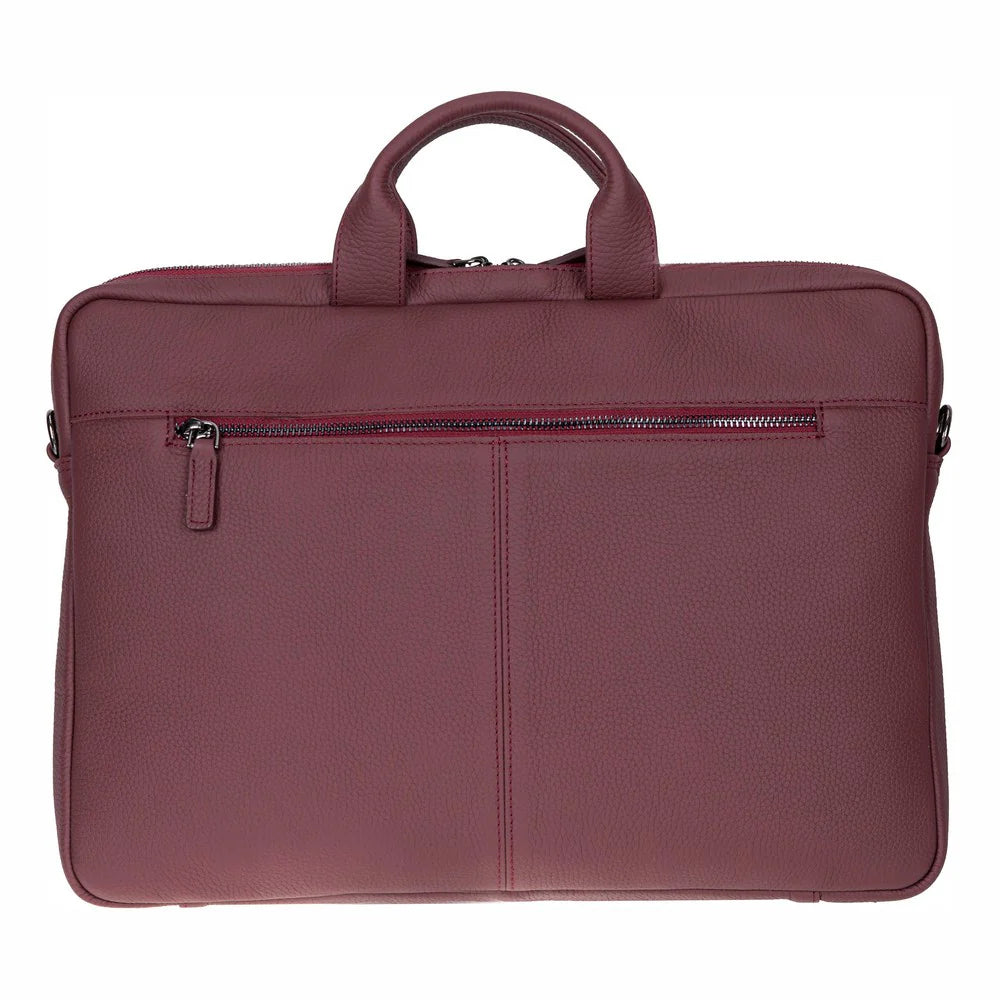 Legendary Leather Business Briefcase / Laptop Case 13" with Suitcase