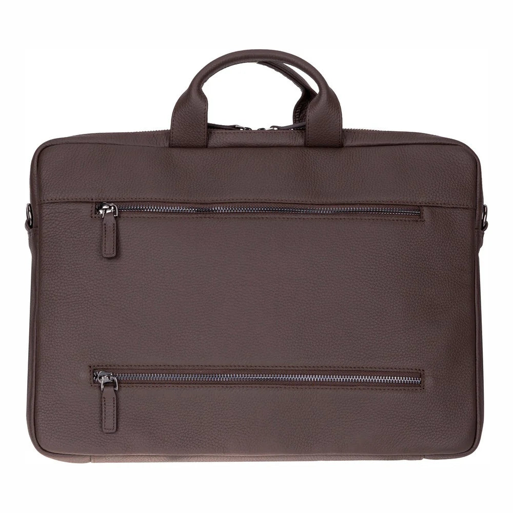 Legendary Leather Business Briefcase / Laptop Case 13" with Suitcase