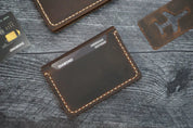 Personalised Leather Slim Card Holder Wallet - Legendary Hide