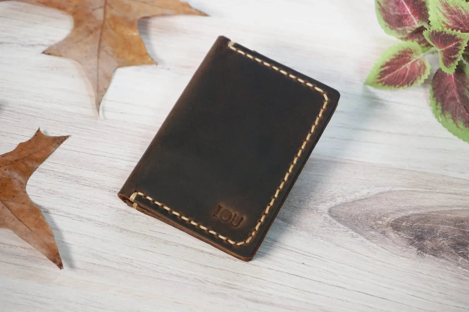 Personalised Leather Slim Card Holder Wallet - Legendary Hide