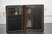 Personalised Leather Slim Card Holder Wallet - Legendary Hide