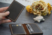 Personalised Leather Slim Card Holder Wallet - Legendary Hide