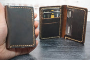 Personalised Leather Slim Card Holder Wallet - Legendary Hide