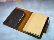 Personalized Handmade A5 Leather Planner with Pen - Legendary Hide