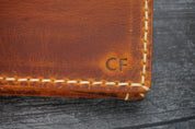 Personalized Handmade Brown Leather Wallet for Men - Legendary Hide