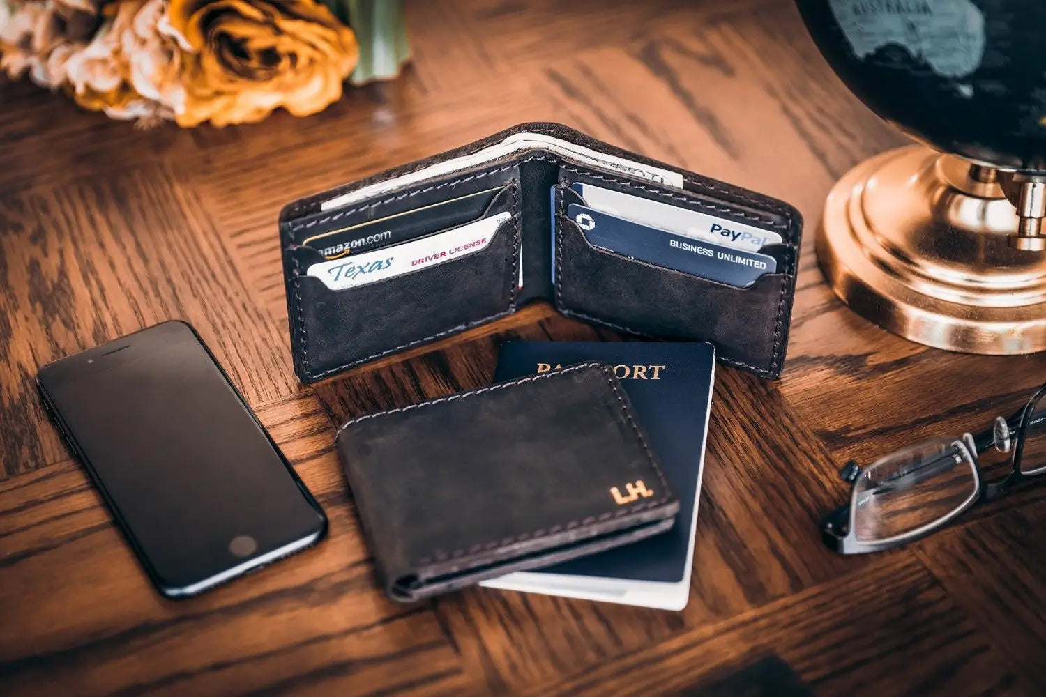 Personalized Leather Card Holder Wallet for Men - Legendary Hide