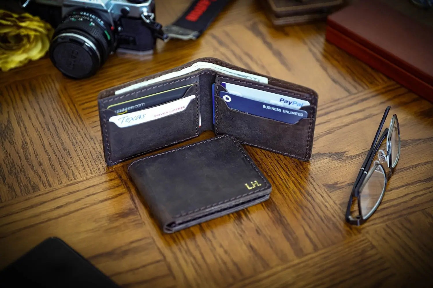 Personalized Leather Card Holder Wallet for Men - Legendary Hide