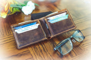 Personalized Leather Card Holder Wallet for Men - Legendary Hide