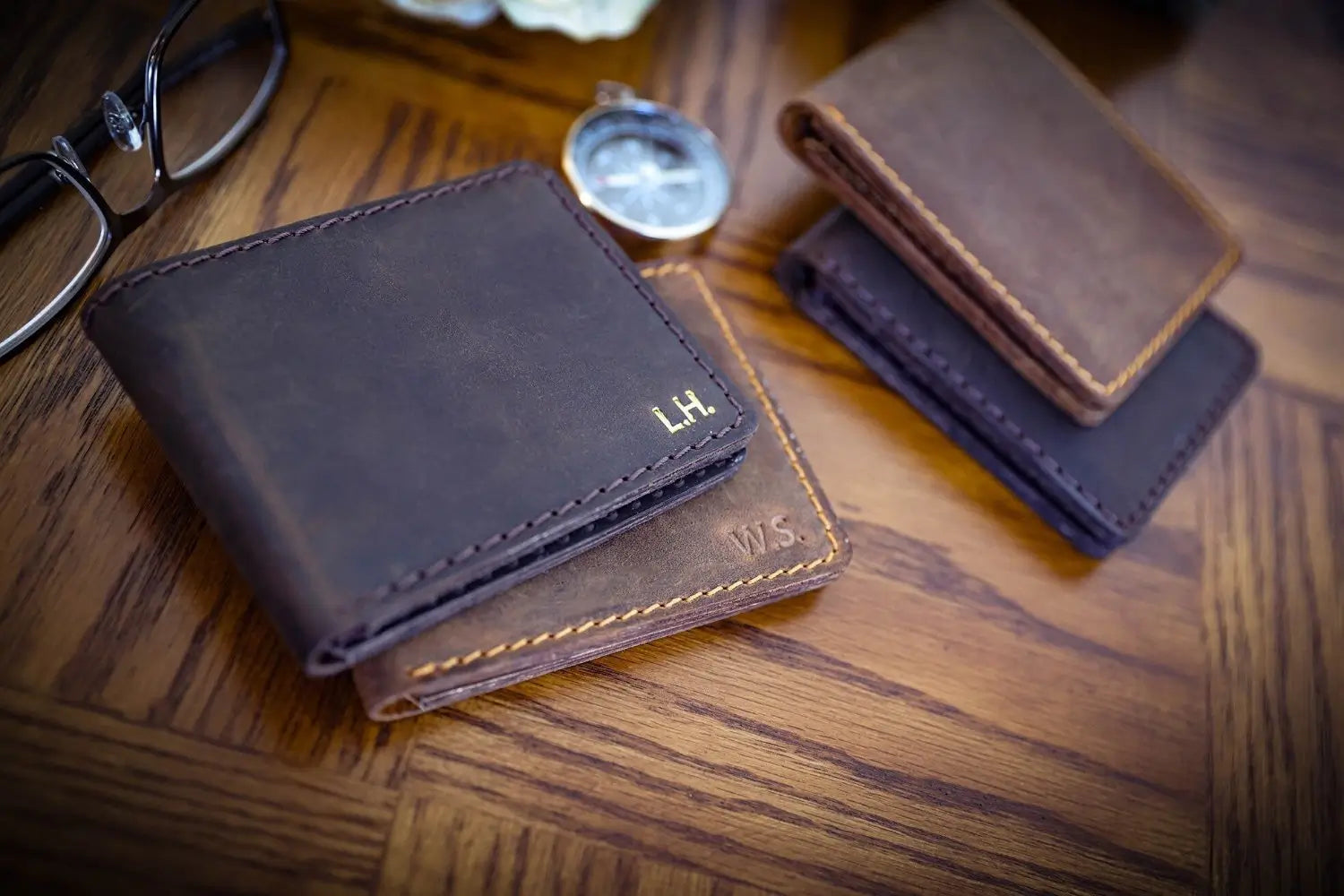 Personalized Leather Card Holder Wallet for Men - Legendary Hide