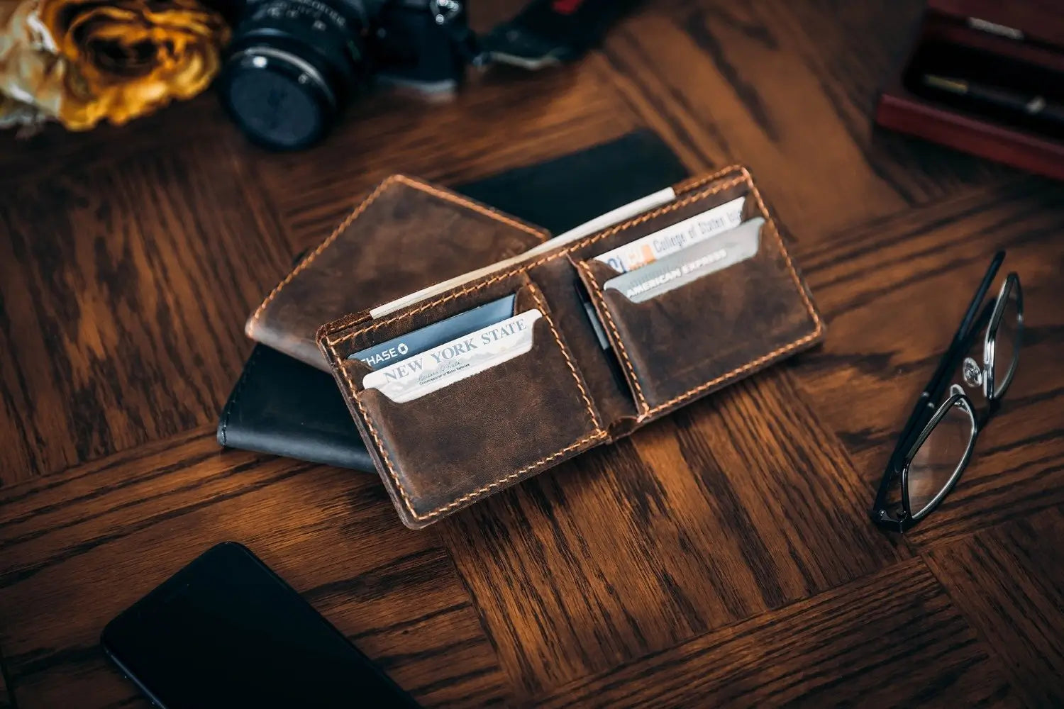 Personalized Leather Card Holder Wallet for Men - Legendary Hide