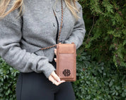 Personalized Leather Crossbody Phone Bag & Wallet - Legendary Hide