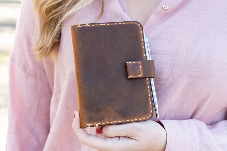 Personalized Leather Passport Cover & Travel Wallet & Notebook