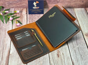 Personalized Leather Planner Cover with Planner & Gold Pen – Legendary Hide