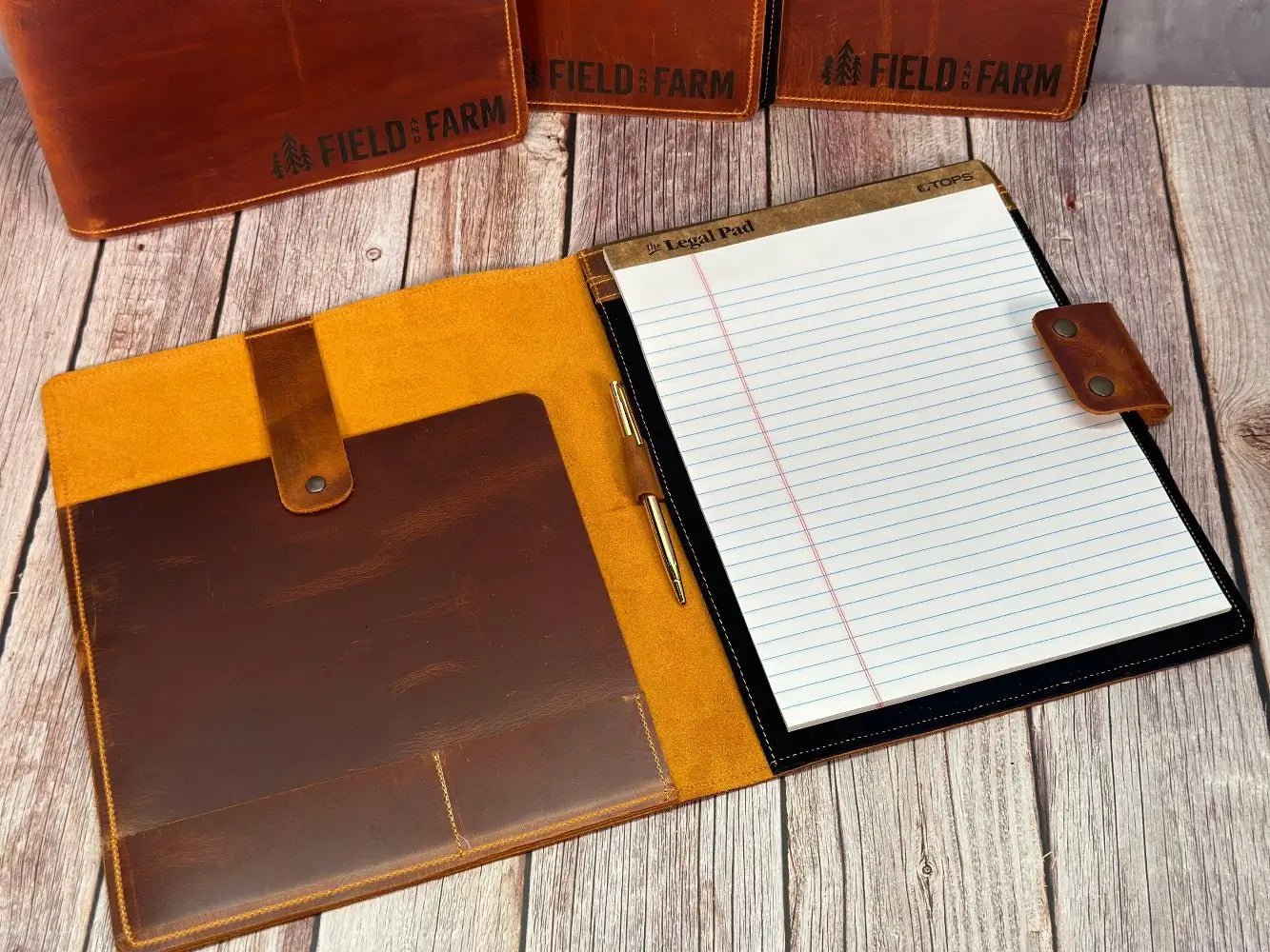 Personalized Leather Portfolio with Notepad &amp; Planner - Legendary Hide