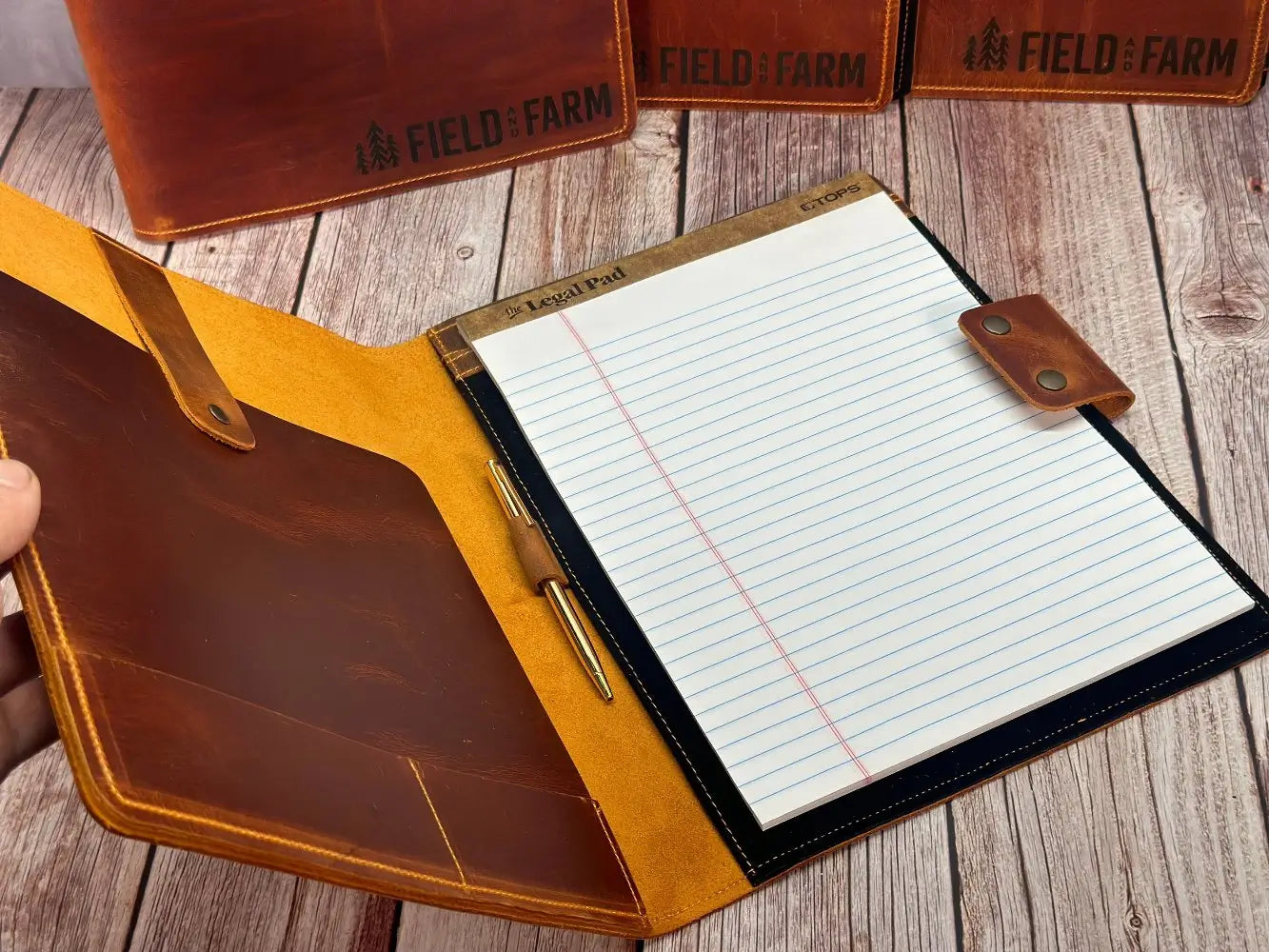 Personalized Leather Portfolio with Notepad & Planner - Legendary Hide