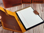 Personalized Leather Portfolio with Notepad & Planner - Legendary Hide