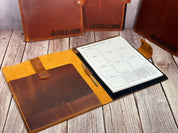 Personalized Leather Portfolio with Notepad & Planner - Legendary Hide