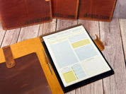 Personalized Leather Portfolio with Notepad & Planner - Legendary Hide