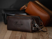 Personalized Leather Toiletry Bag for Men - Legendary Hide