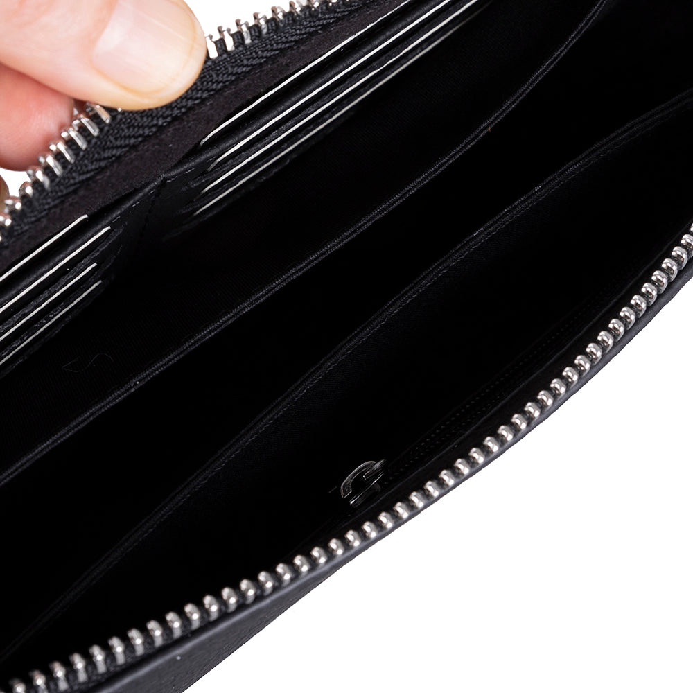 The Nomad Leather Wristlet Clutch – Minimal Zip Wallet & Travel Carry