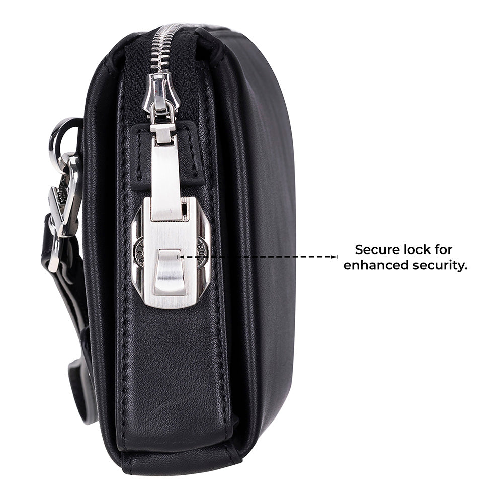 The Nomad Leather Wristlet Clutch – Minimal Zip Wallet & Travel Carry