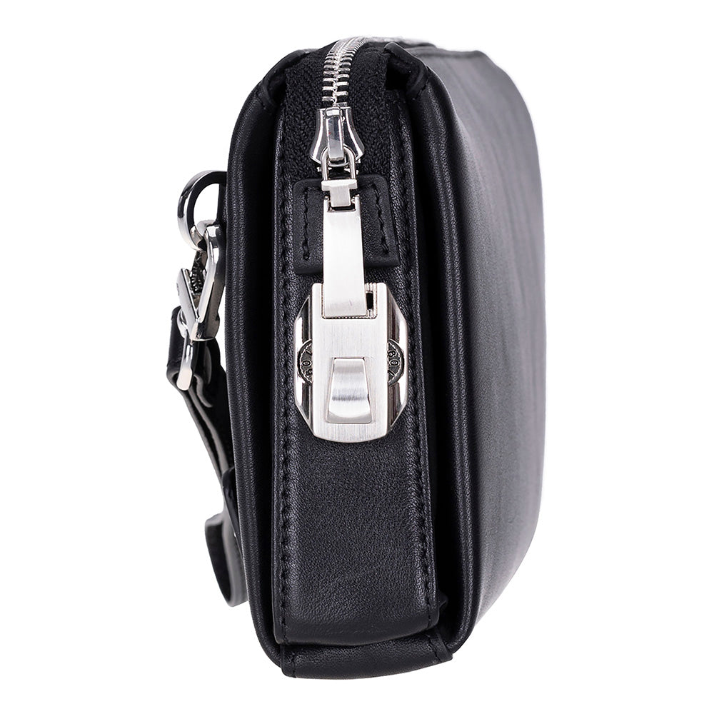 The Nomad Leather Wristlet Clutch – Minimal Zip Wallet & Travel Carry