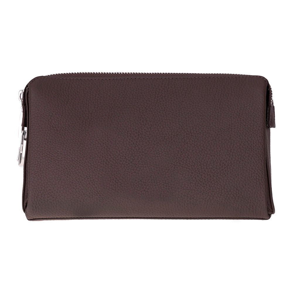 The Nomad Leather Wristlet Clutch – Minimal Zip Wallet & Travel Carry