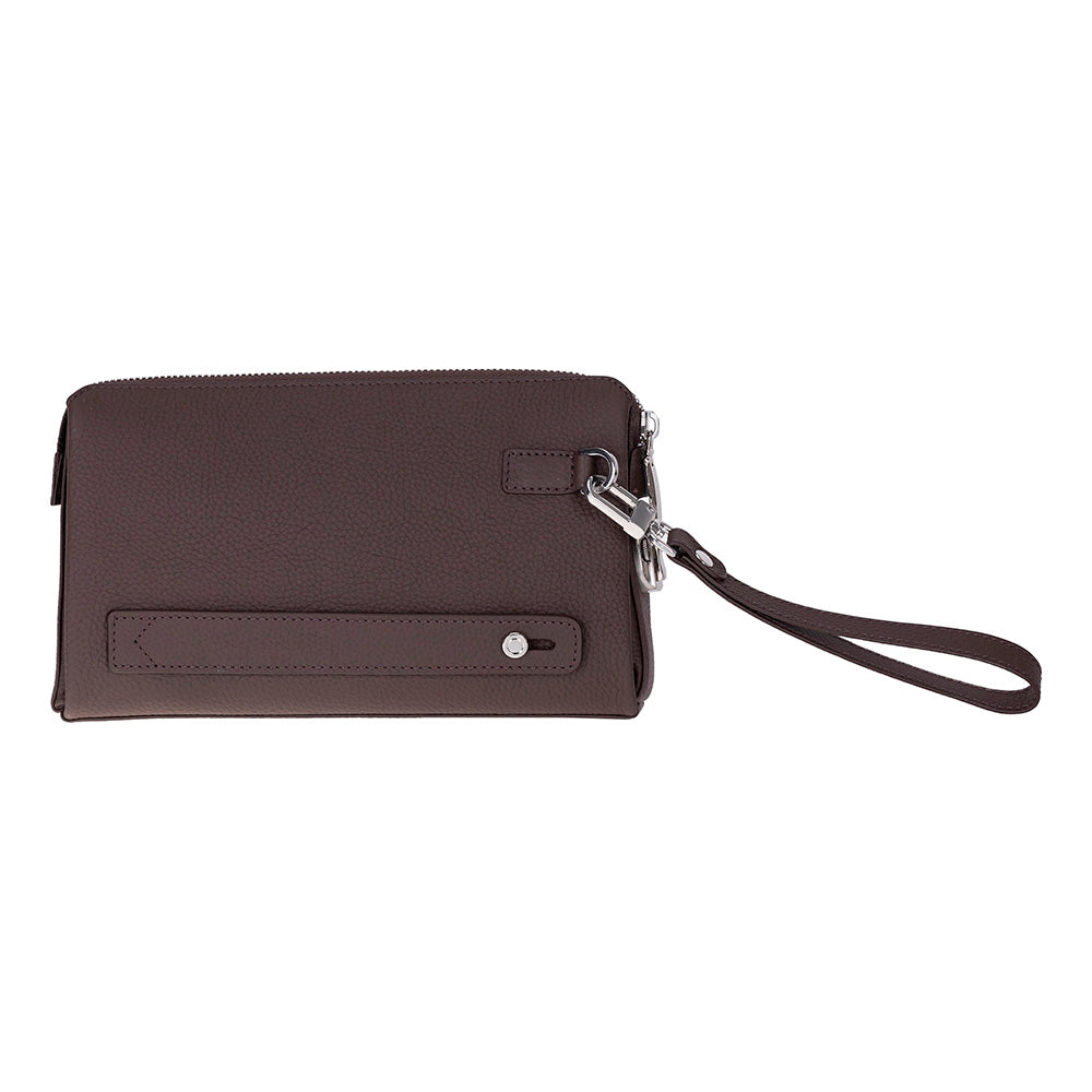 The Nomad Leather Wristlet Clutch – Minimal Zip Wallet & Travel Carry
