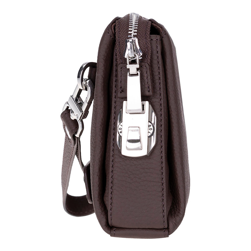 The Nomad Leather Wristlet Clutch – Minimal Zip Wallet & Travel Carry