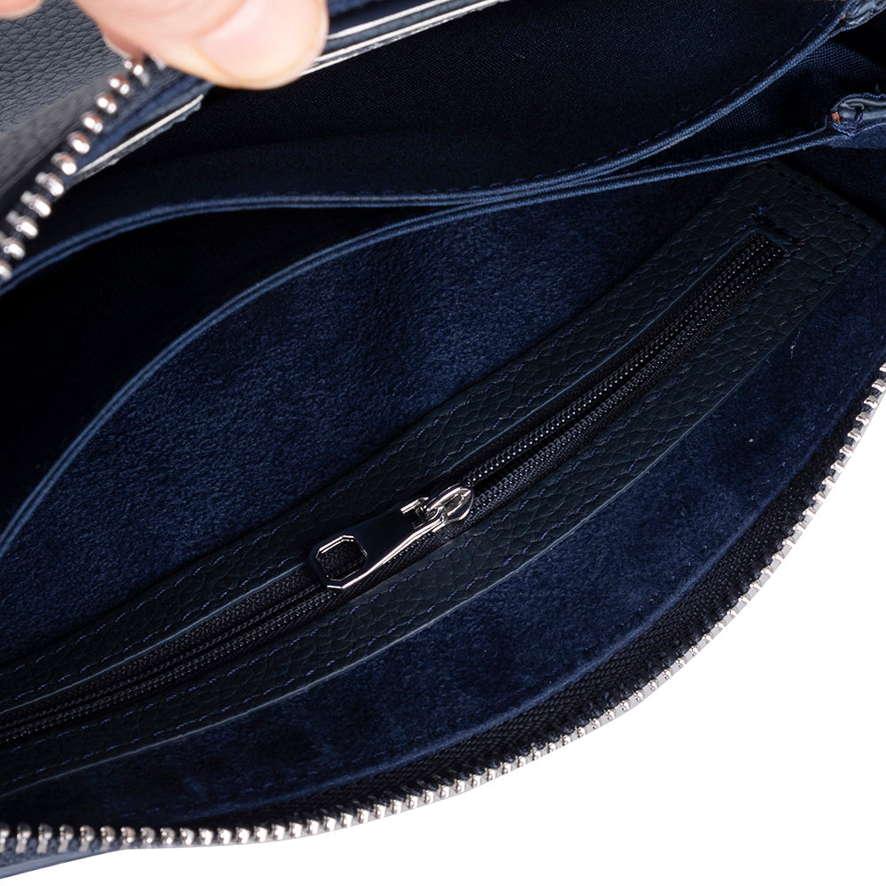 The Nomad Leather Wristlet Clutch – Minimal Zip Wallet & Travel Carry