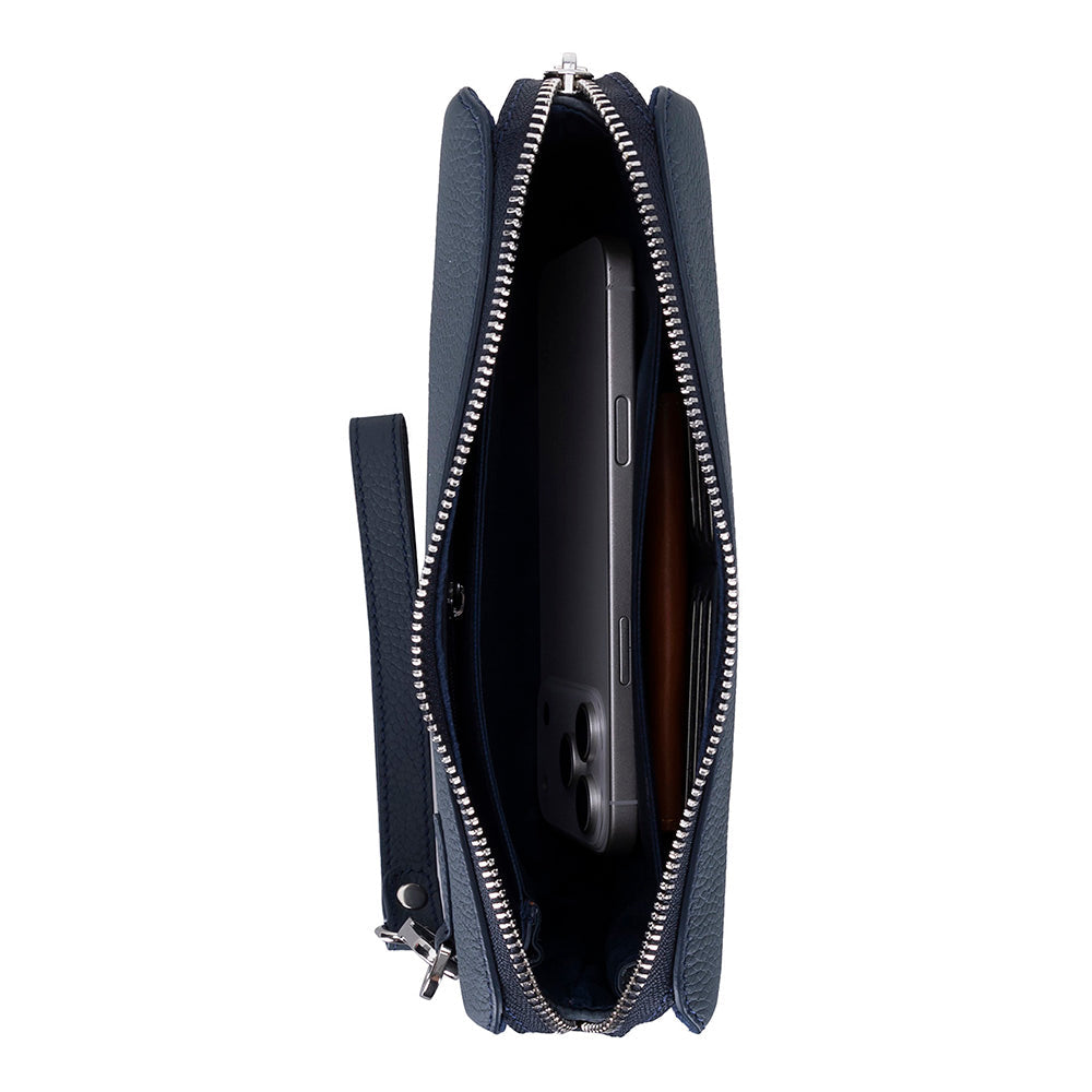 The Nomad Leather Wristlet Clutch – Minimal Zip Wallet & Travel Carry